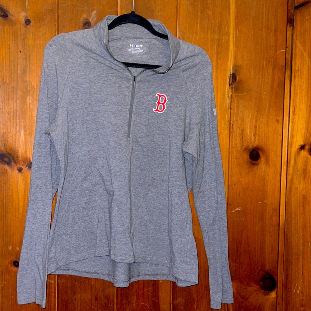 Under Armour woman’s XL quarter zip Boston Red Sox long sleeve top